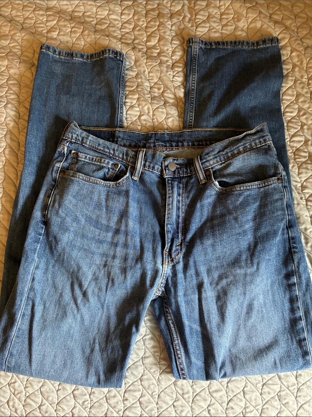 Levi's Men's Straight Leg Dark Blue Denim Jeans